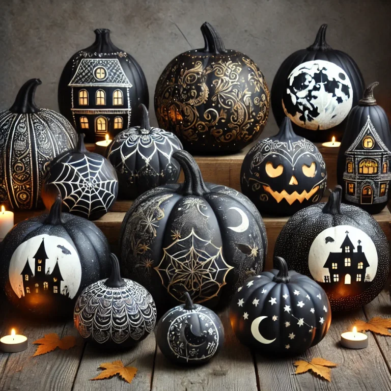 Black Pumpkin Painting