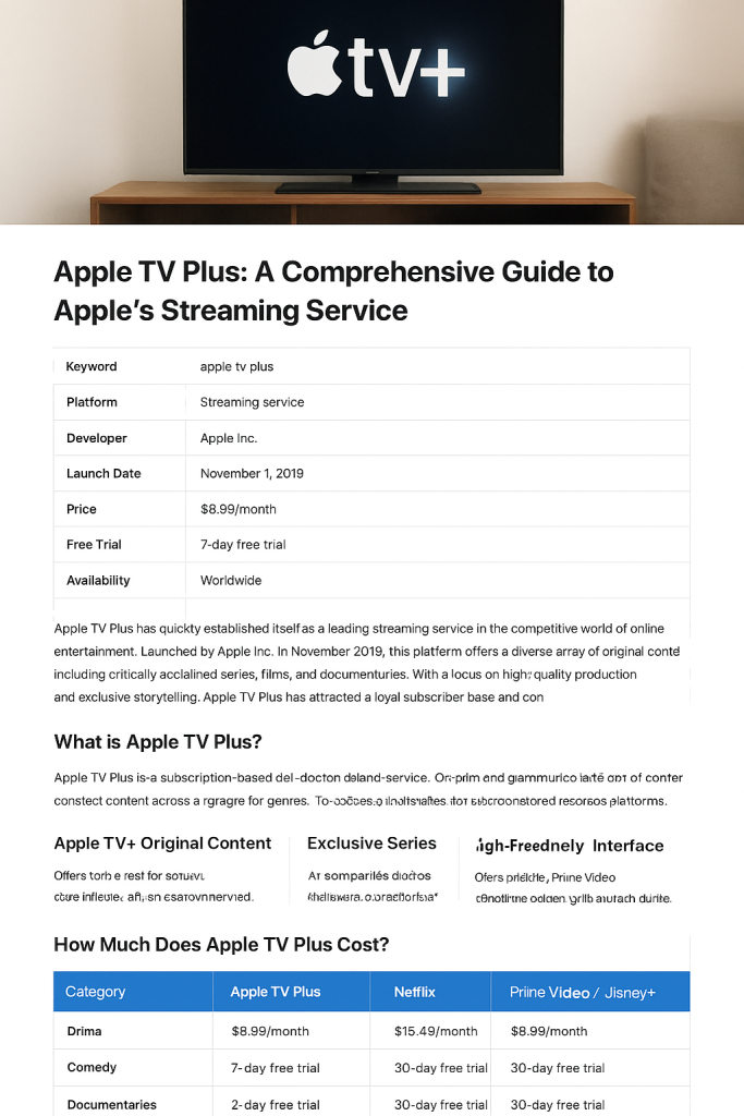 Apple TV Plus Guide